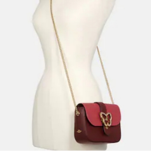 ๐บCOACH Gemma Crossbody in Colorblock Strawberry/Cranberry New Bag - Picture 8 of 16